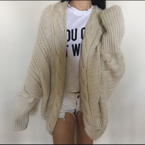 *NEW* Cream Oversized Cozy Cardigan
