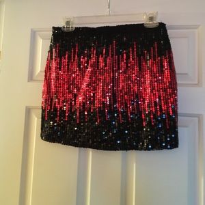 Sequined mini skirt