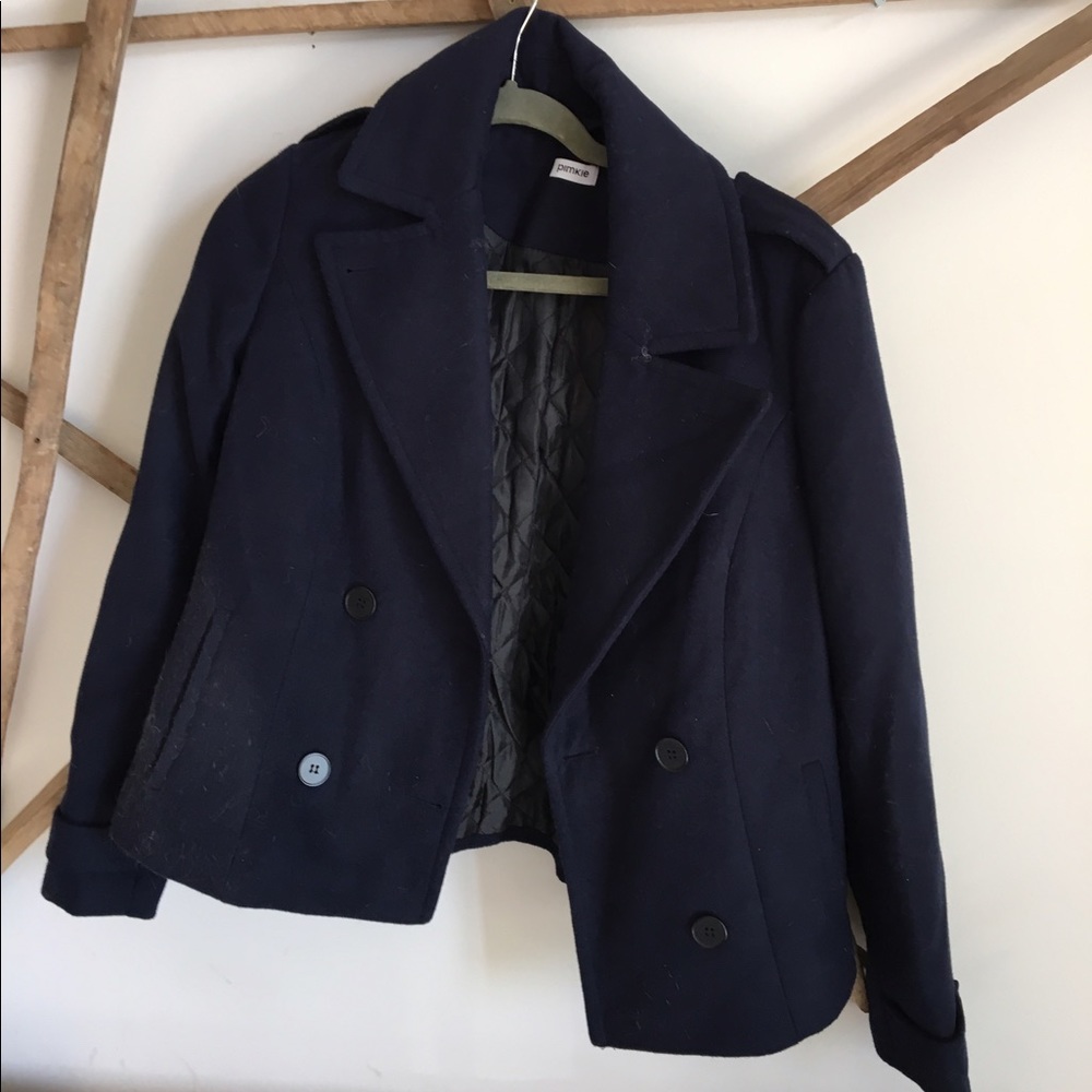 Dark blue pea coat