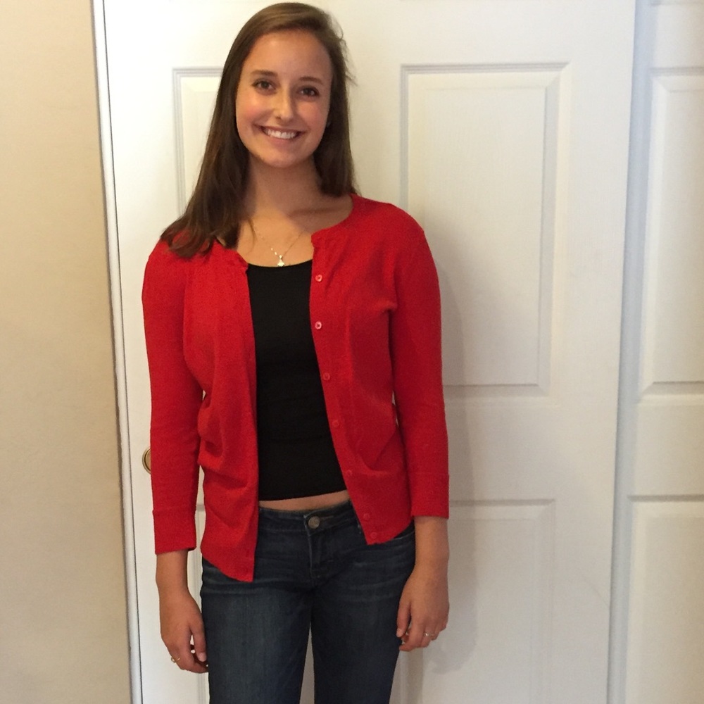 Merona red cardigan in EUC