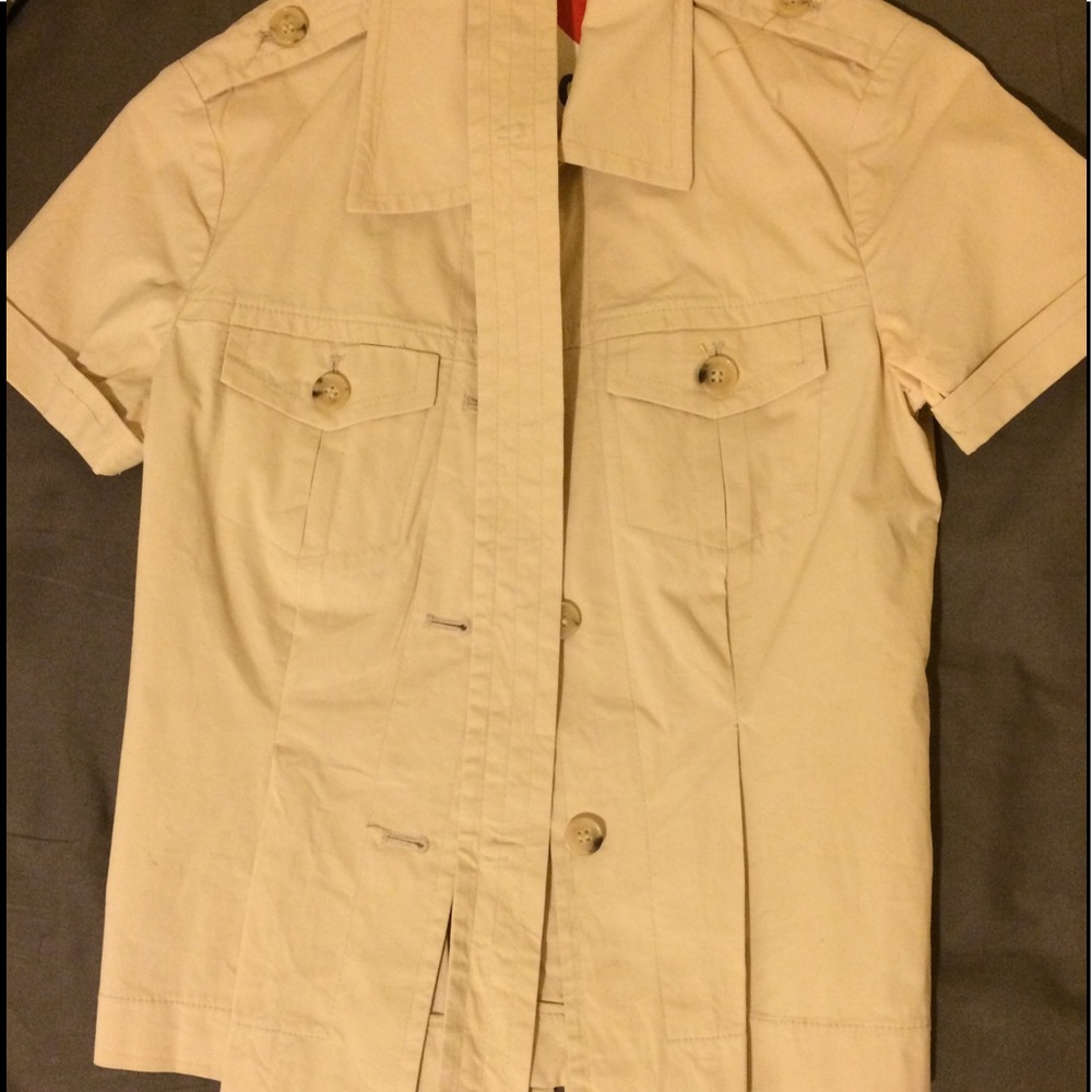 Theory blazer cotton with belt size 0