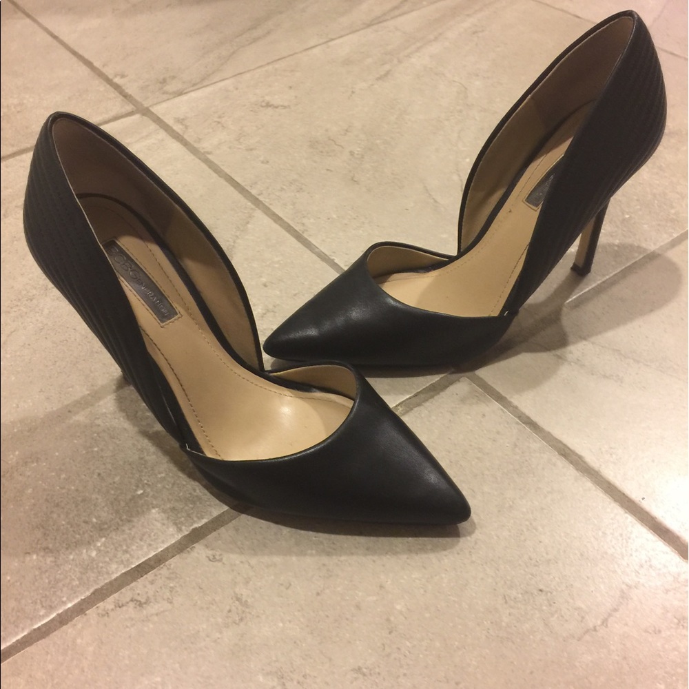 BCBGeneration Black Pointed Toe Heels