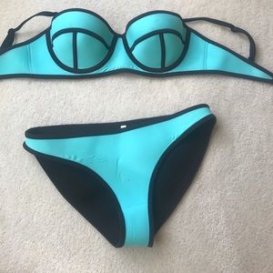 Blue triangl bikini