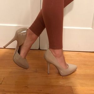 Nine West tan high heels