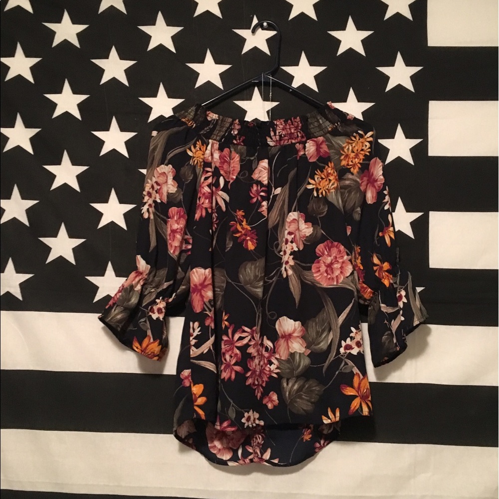 Floral off the shoulder blouse