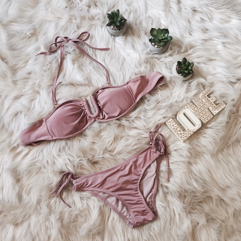 Rose pink 🎀 high quality bikini set