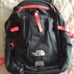 The North Face Grey/Pink Laptop/Tablet Backpack