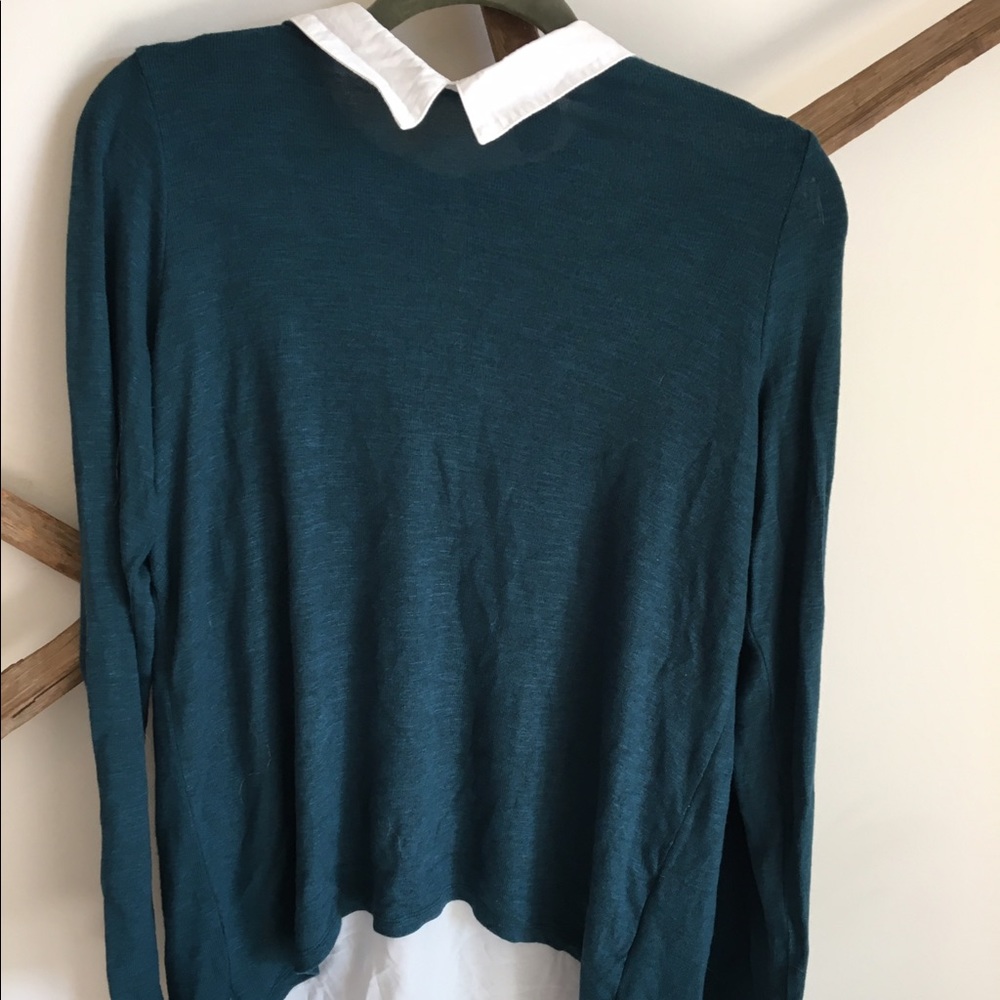 Green Collared blouse