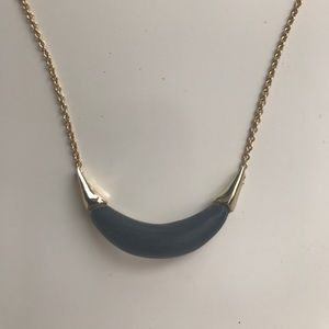 Alexis Bittar black Lucite crescent necklace