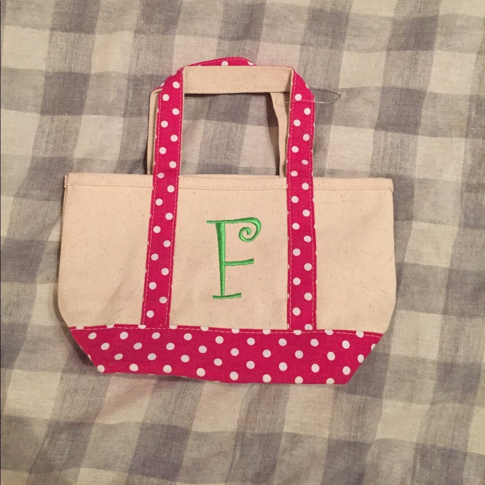Lot of monogrammed "F" stuff - 2 canvas bags +more