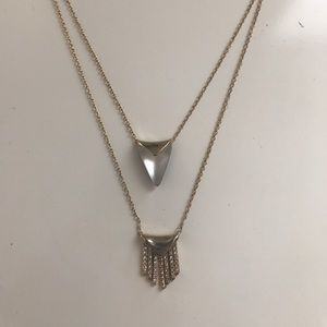 Alexis Bittar layered Lucite fringe necklace