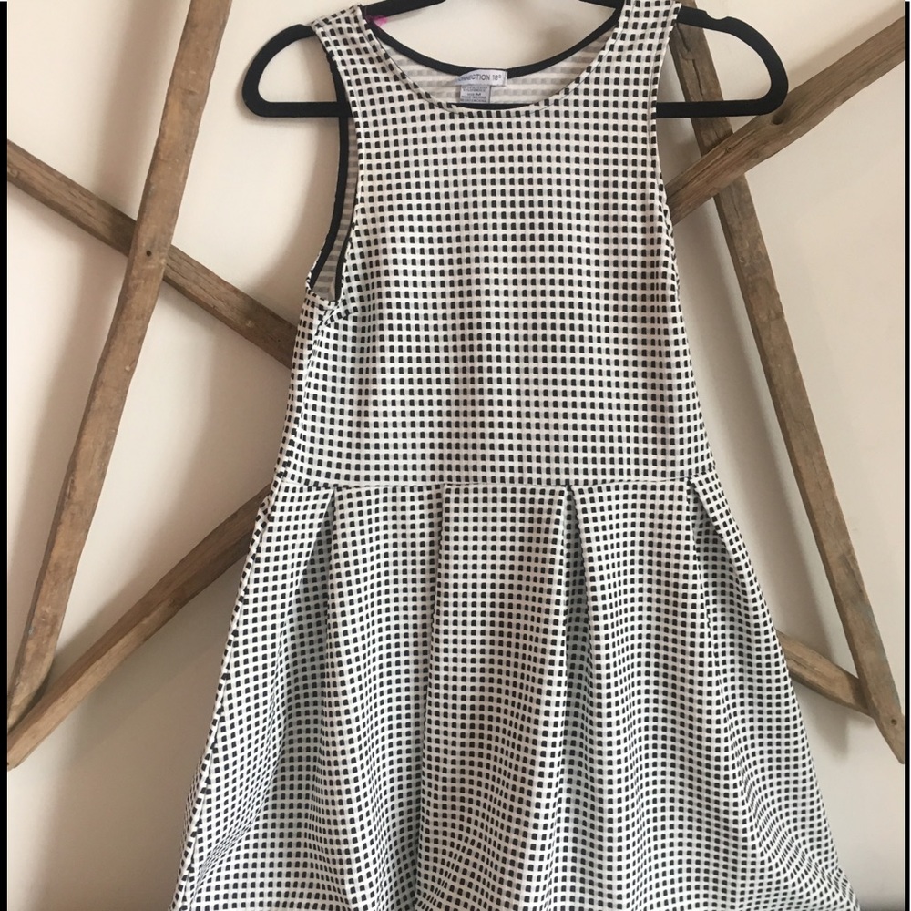 Black and white cocktail dress