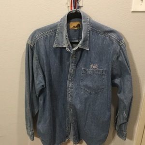 FOX TV Denim dress shirt with button down collar