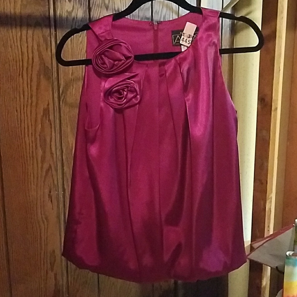 Purple silky blouse