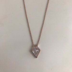 Alexis Bittar rose gold delicate crystal necklace