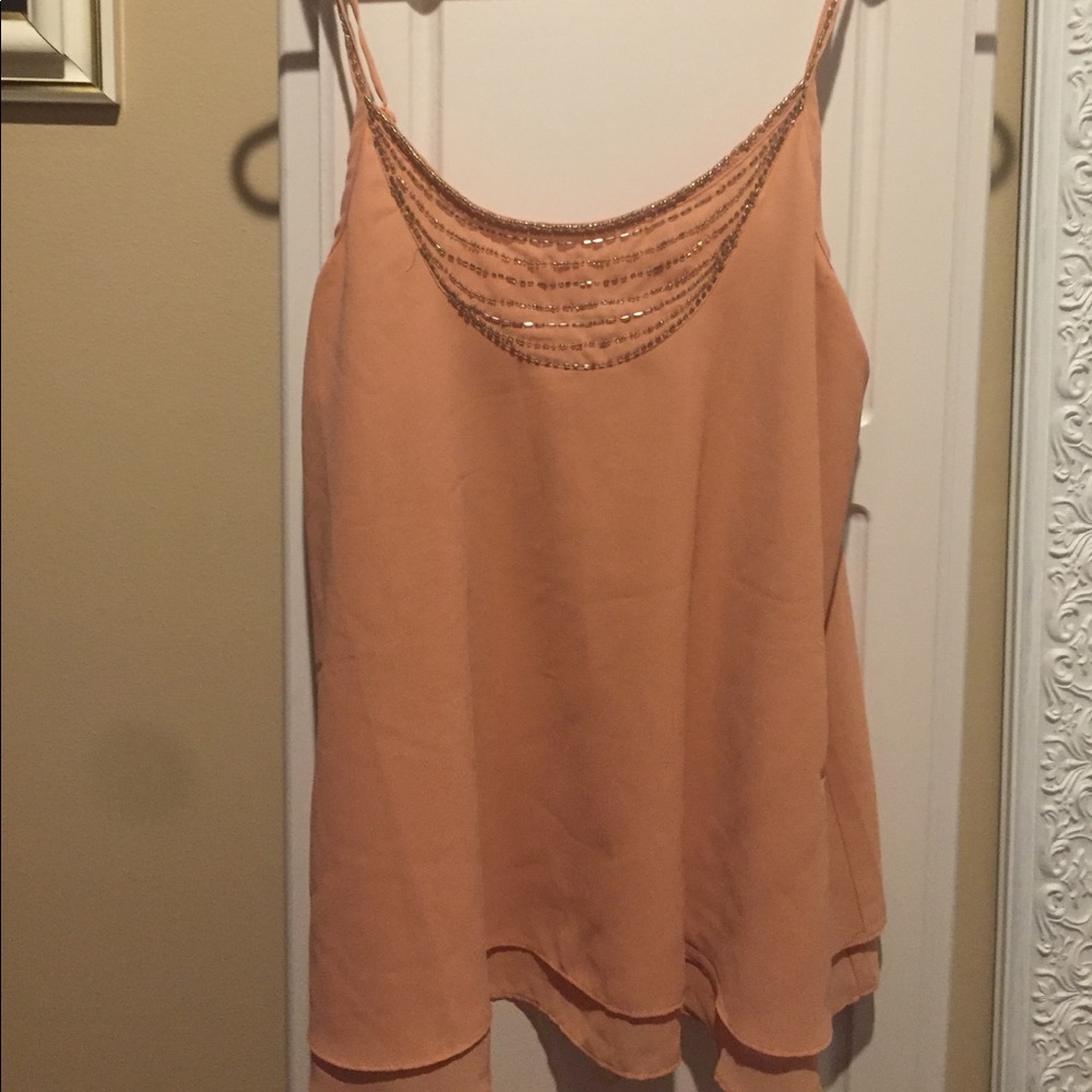 Spaghetti strap mauve blouse new with tags
