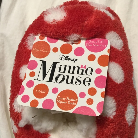 Minnie mouse fuzzy slippers - Picture 3 of 3