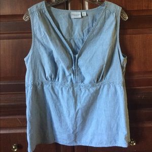 Sonoma Womens Blue Top Size Medium