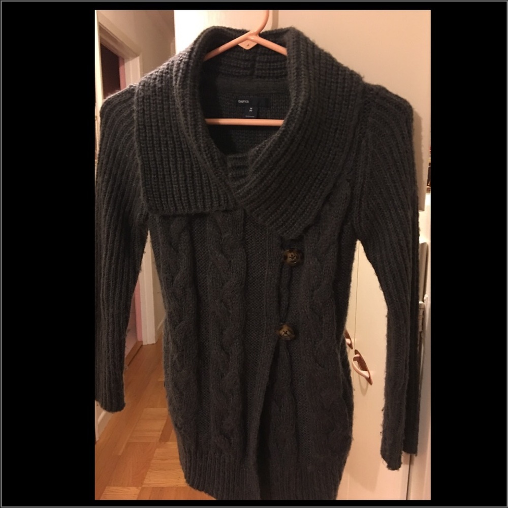 Charcoal Grey Cardigan sweater