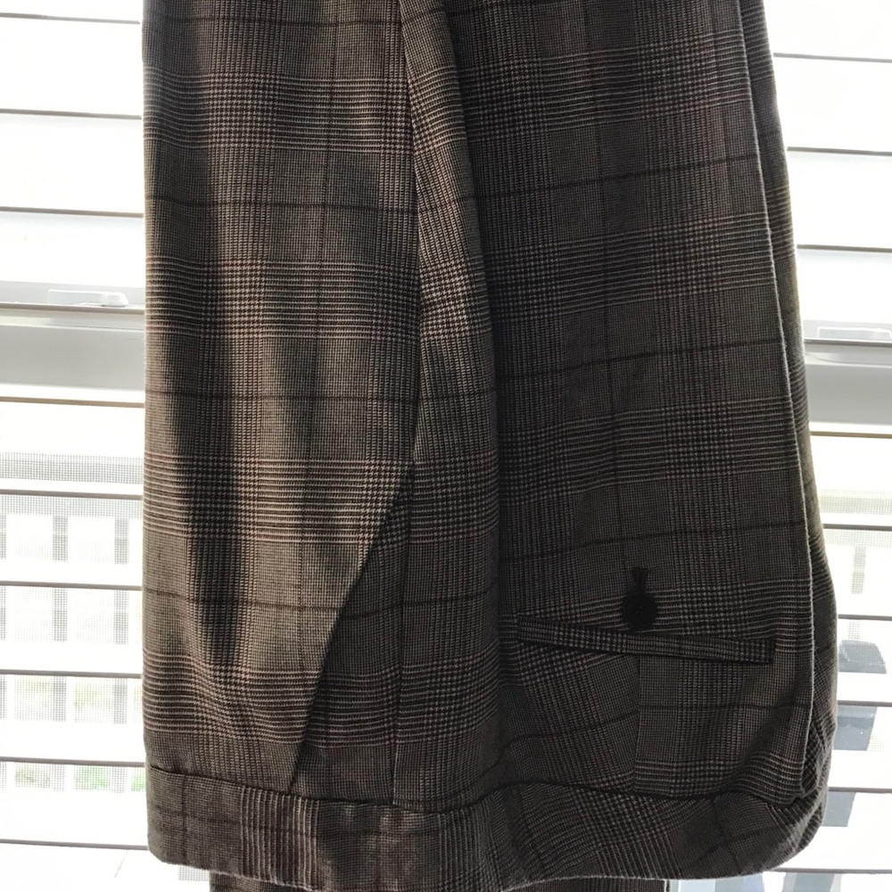 Light brown dress pants with pin strips