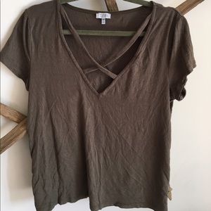 Dark green tee