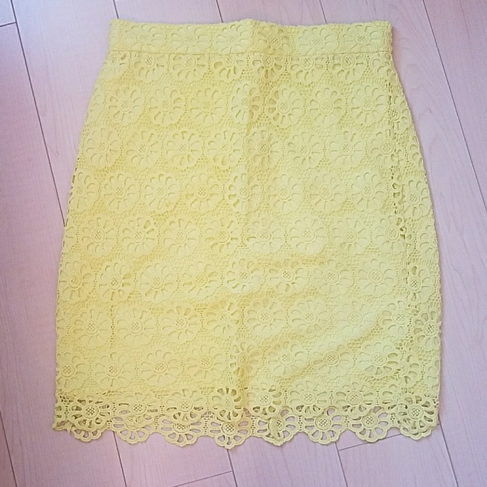 French Connection Yellow Floral Skirt