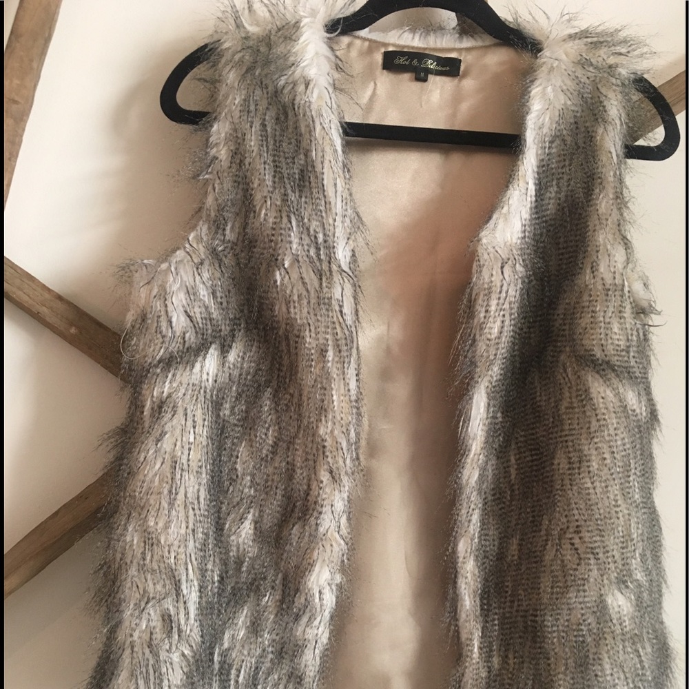 Faux fur vest