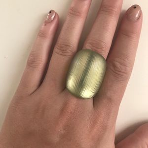 Alexis Bittar sage Lucite block ring
