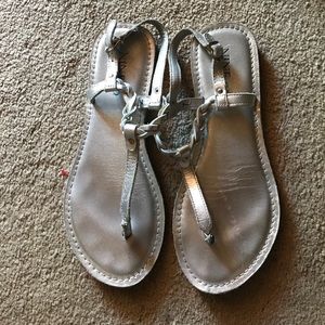 Silver sandals