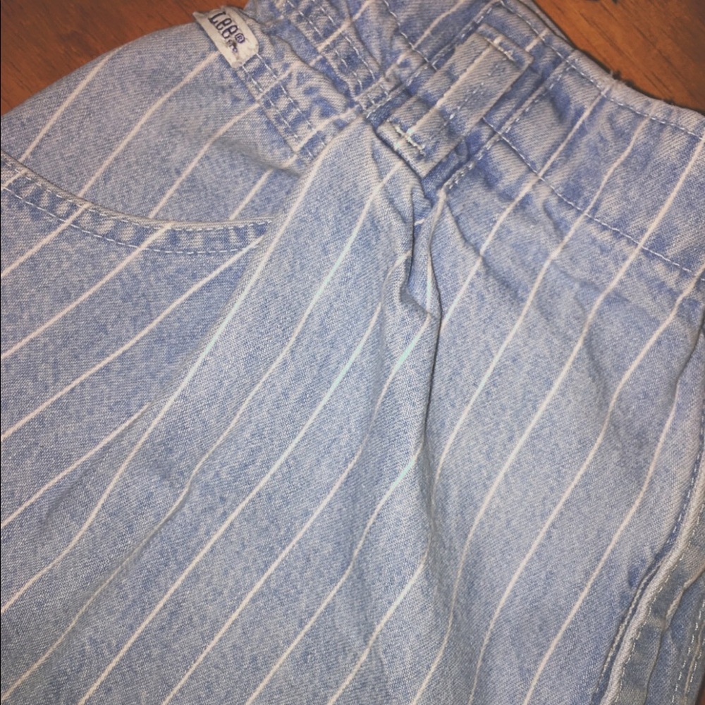 Vintage Lee 80's striped jean shorts