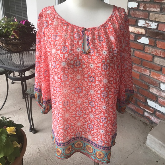 Blue Rain Tops - Blue Rain sheer top