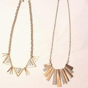 SET OF 2 NECKLACES + MATCHING HOOP EARRINGS