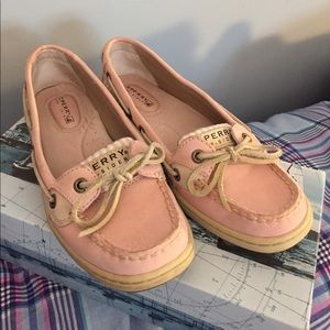 Sperry baby pink boat shoes