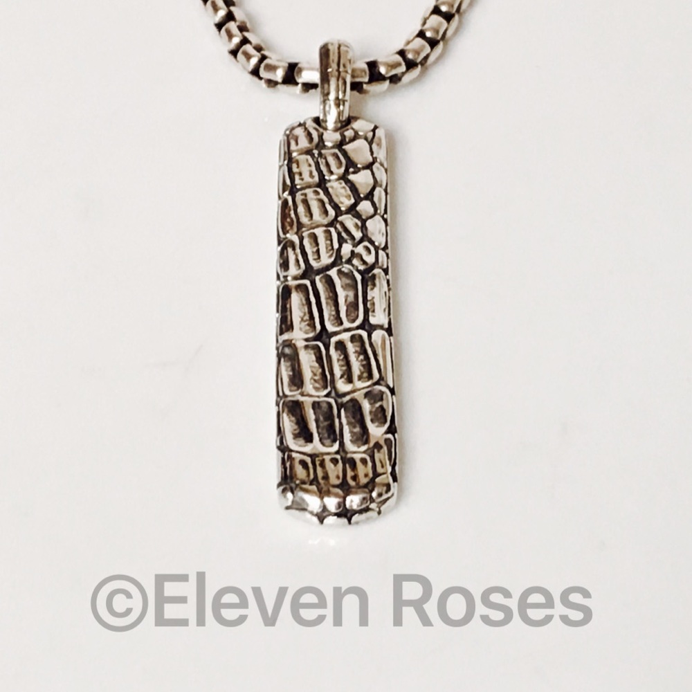 David Yurman Sterling Naturals Gator Ingot Tag - Picture 7 of 7