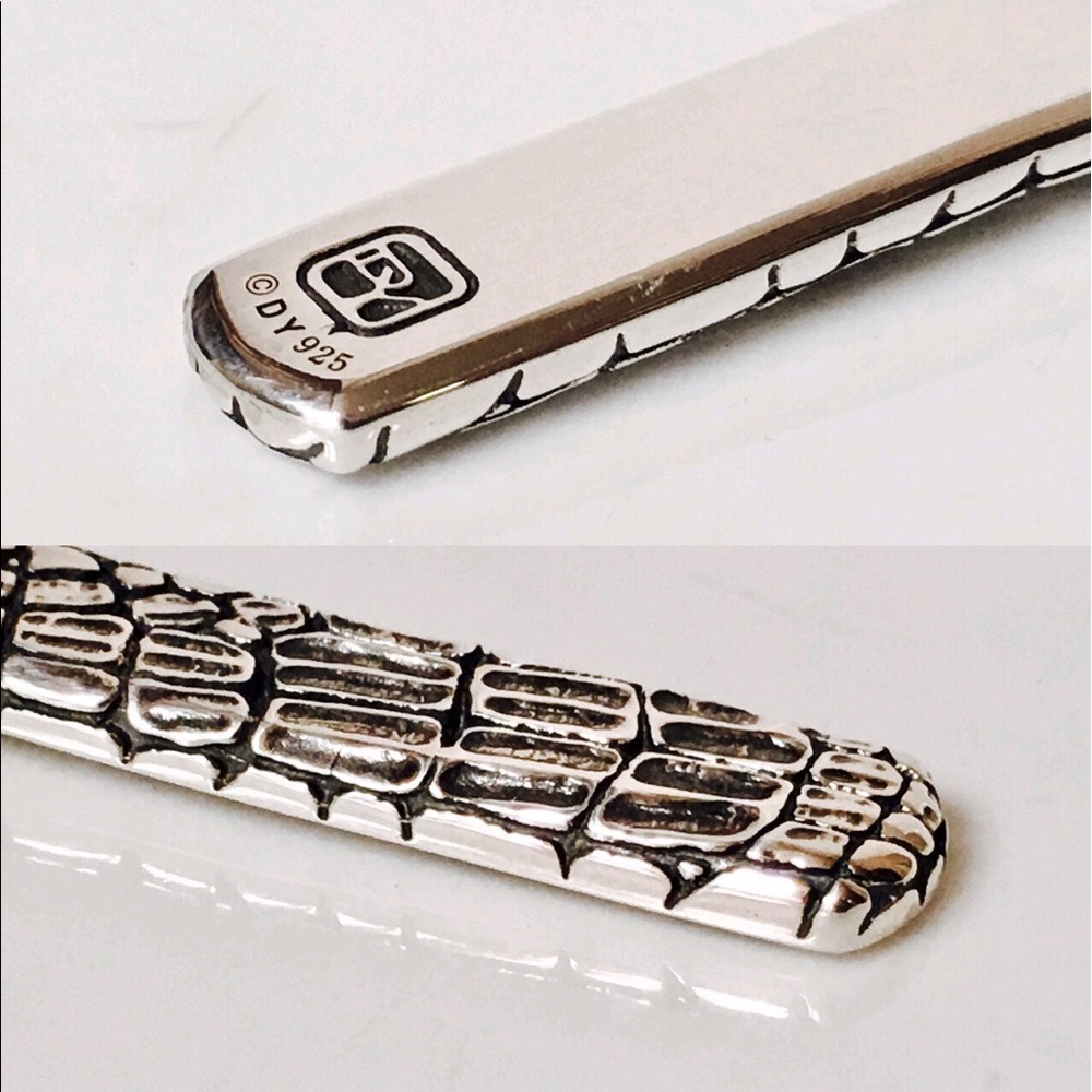 David Yurman Sterling Naturals Gator Ingot Tag - Picture 2 of 7
