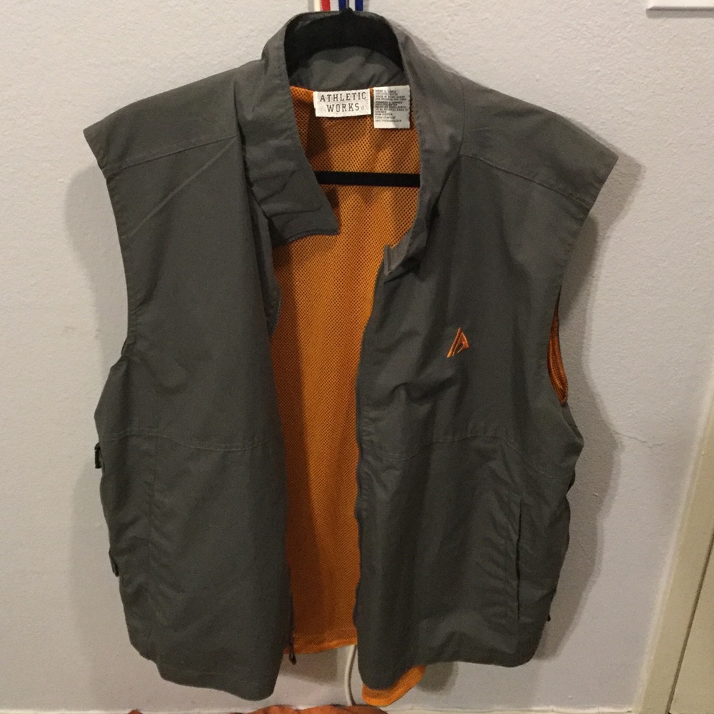 Men's sleeveless windbreaker running jacket