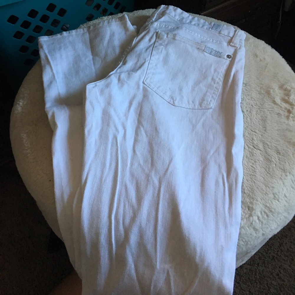 White bootcut jeans