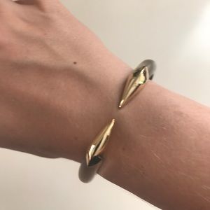 Alexis Bittar pyramid brake hinge Lucite bracelet