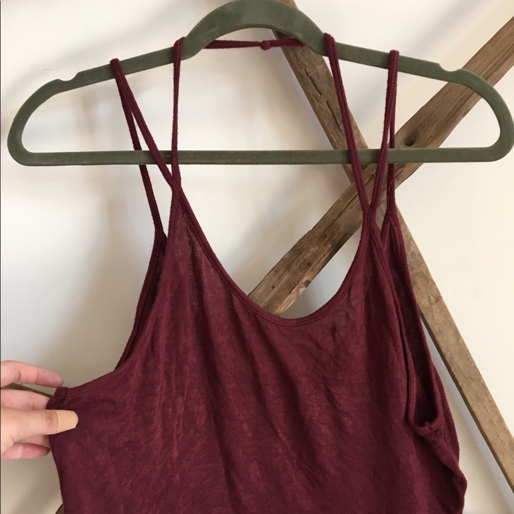 Maroon crop top