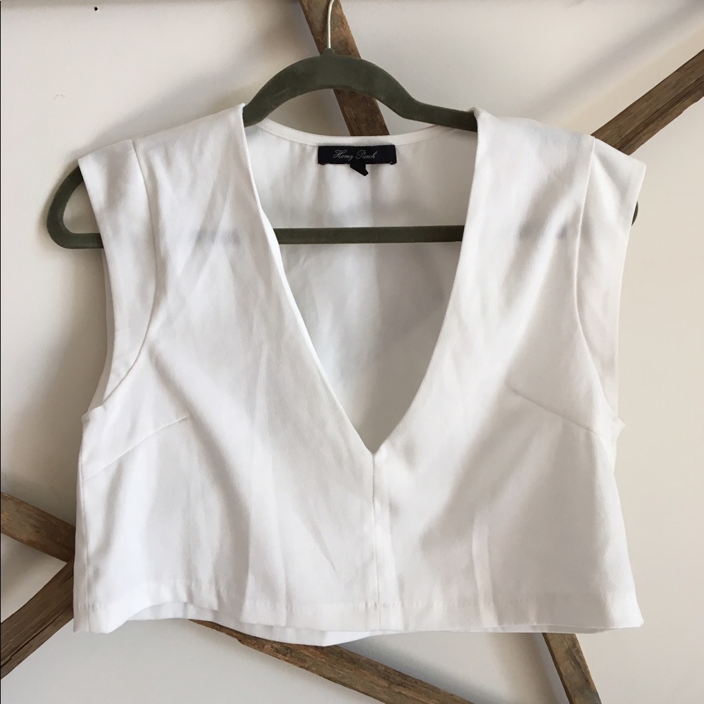 White crop top