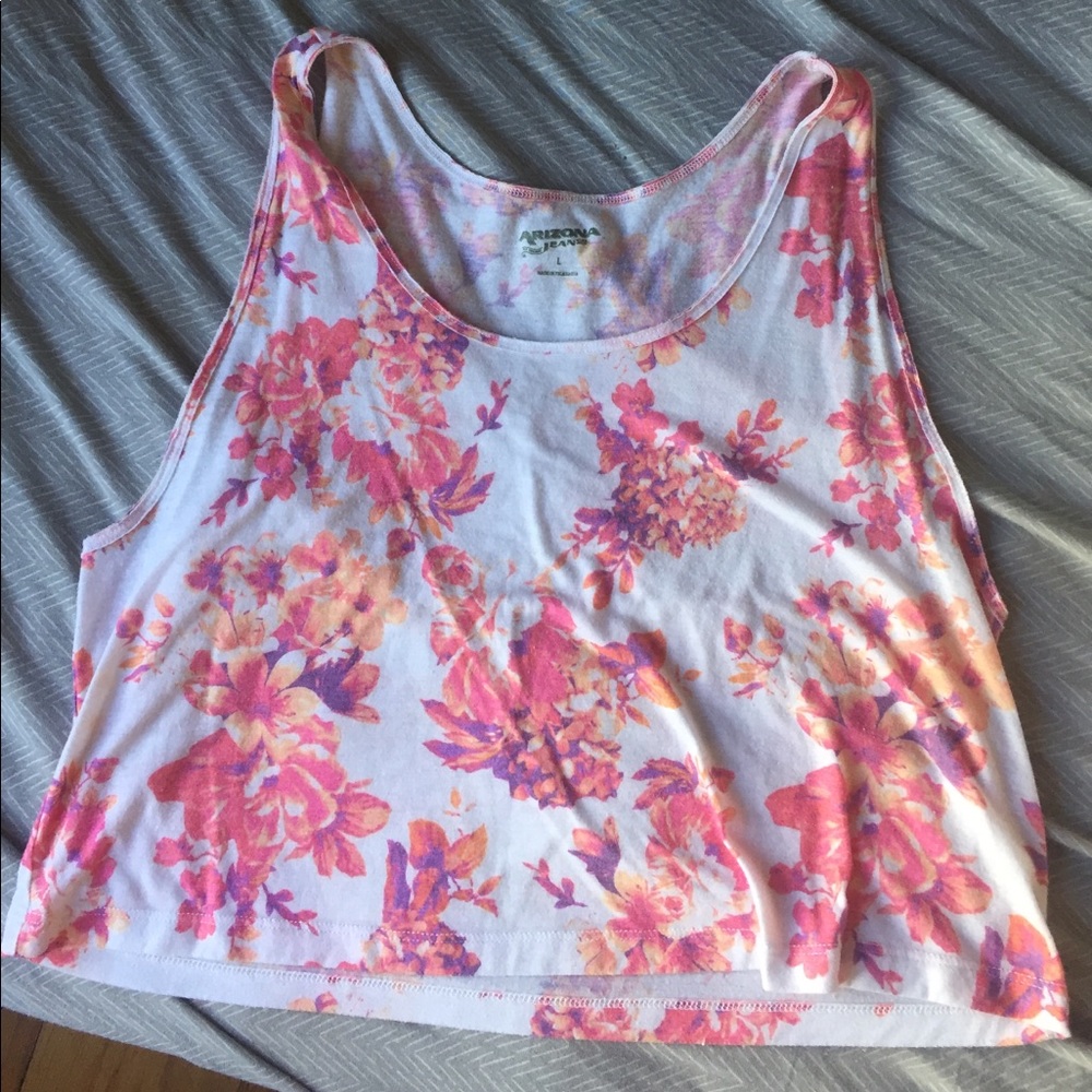 Flower printed crop top