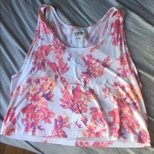Flower printed crop top