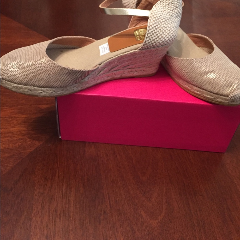 New golden tan espadrilles