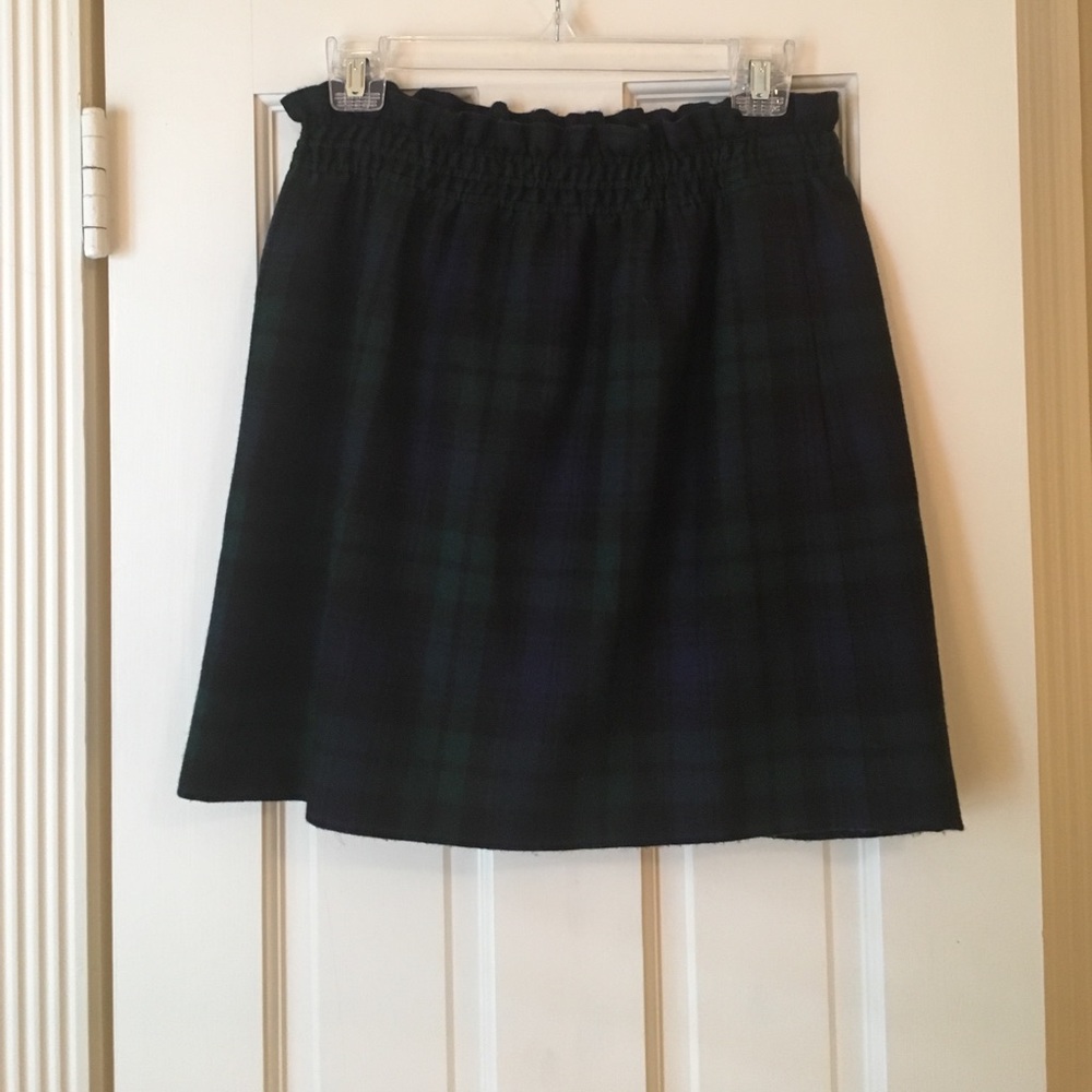 J. Crew wool plaid skirt