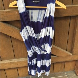 William B short jumper in navy/white