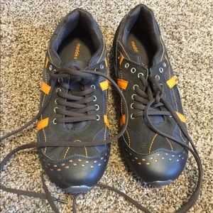 Brown and Orange Casual Sneakers