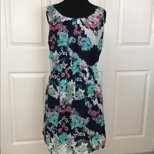 Navy blue flower dress IZ Byer