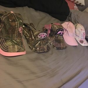 Pink/camo hat 5 pack!!! All never worn