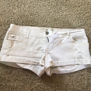 Hollister white  jean shorts
