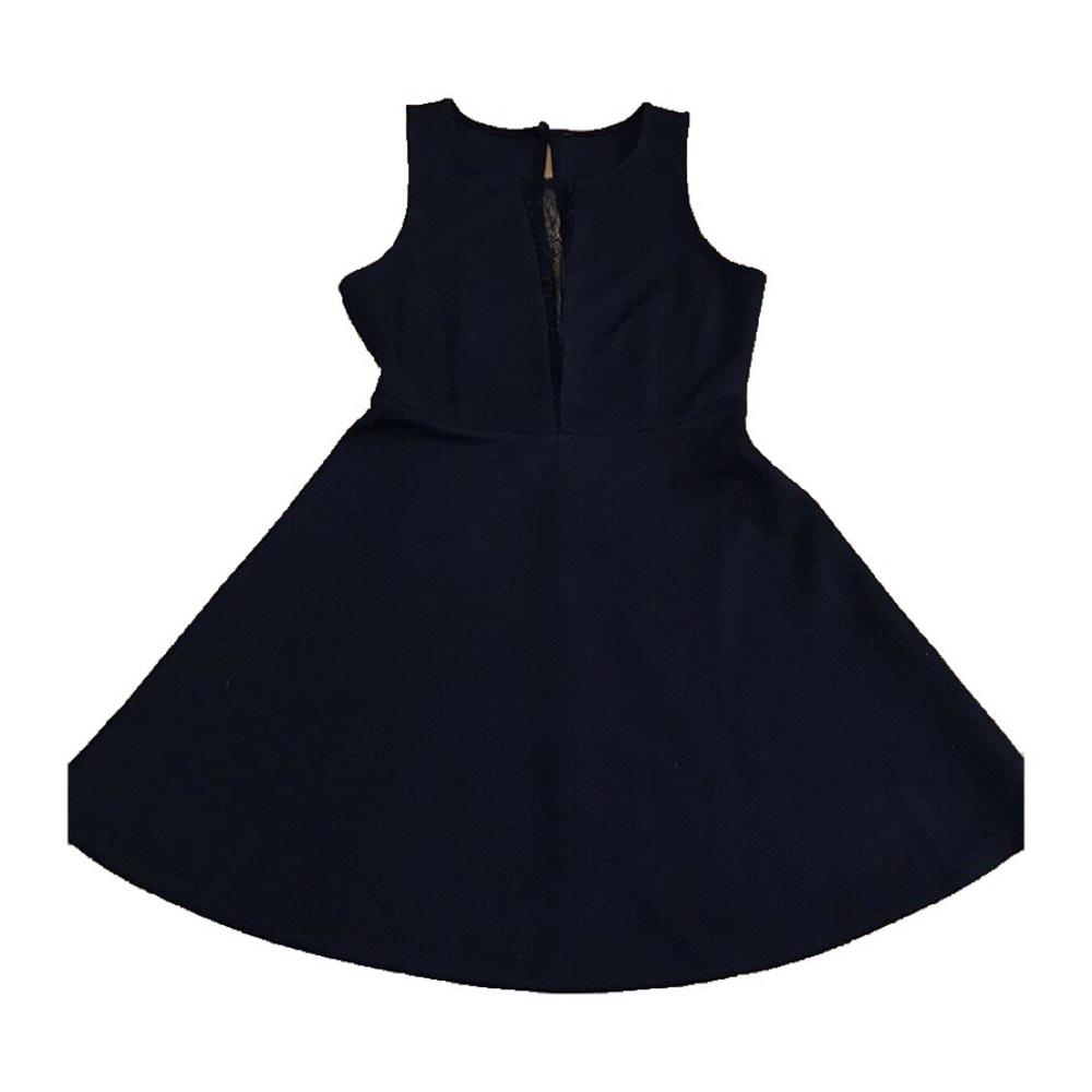 F21 Small V-neck Lace Open Back Skater Dress